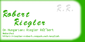 robert riegler business card